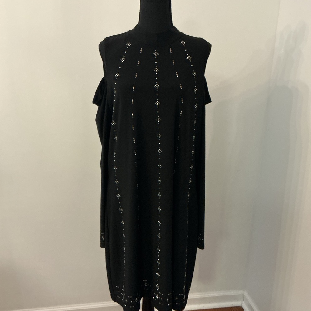 White House Black Market Black Long Sleeve Dress